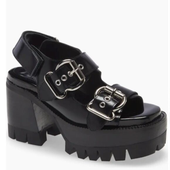 Jeffrey Campbell Shoes - Jeffrey Campbell Platform Sandals Double Strap Buckle Size 7